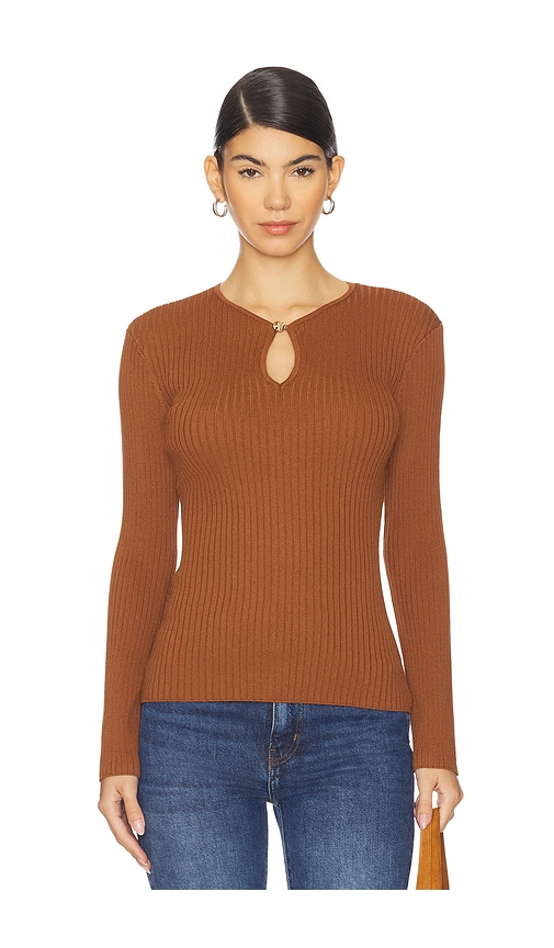 Astr Lynly Sweater In Brown