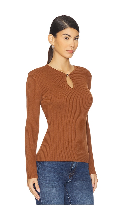 Astr Lynly Sweater In Brown
