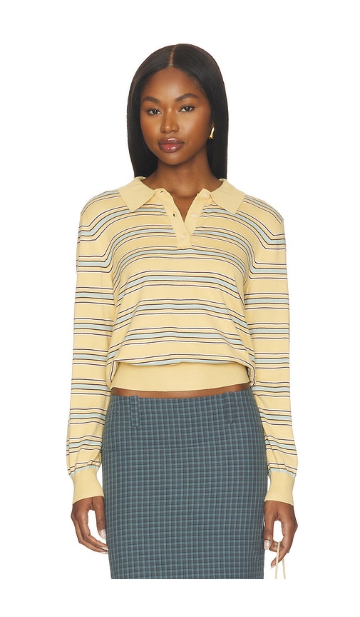 Dora Sweater by Astr The Label in Yellow Stripe