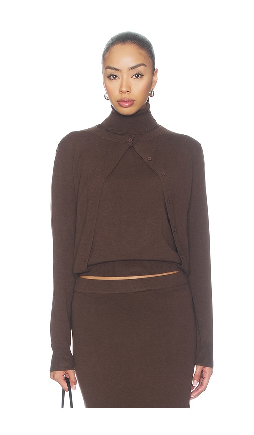 Astr Kelly Sweater In Brown