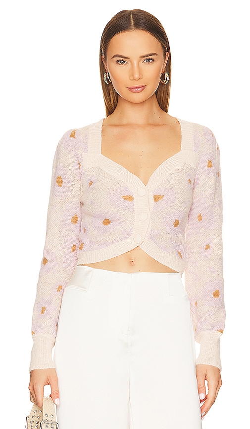Astr Tricia Sweater In Lilac Floral