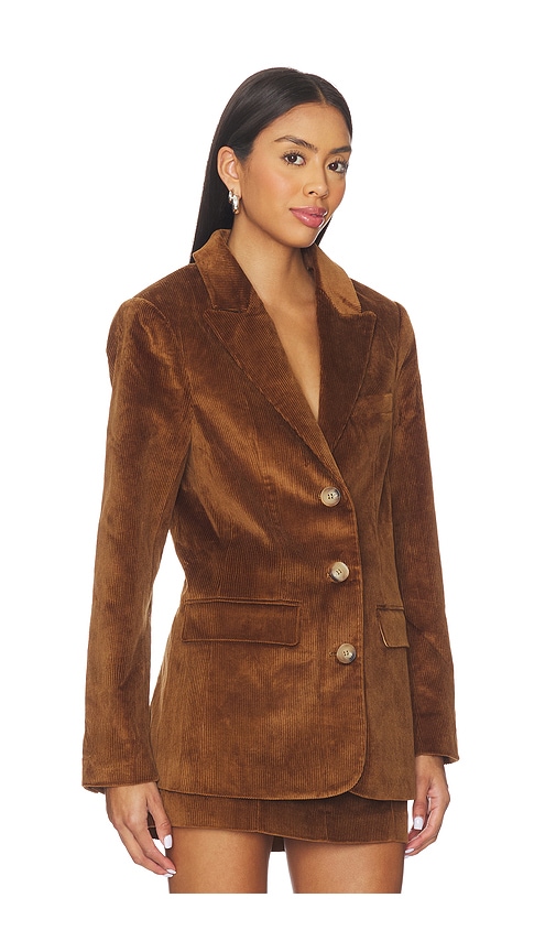 Astr Boyfriend Blazer In Brown