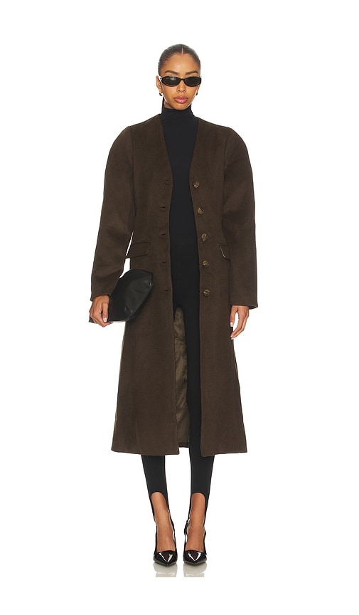 Astr The Label Glorimar Coat In Brown