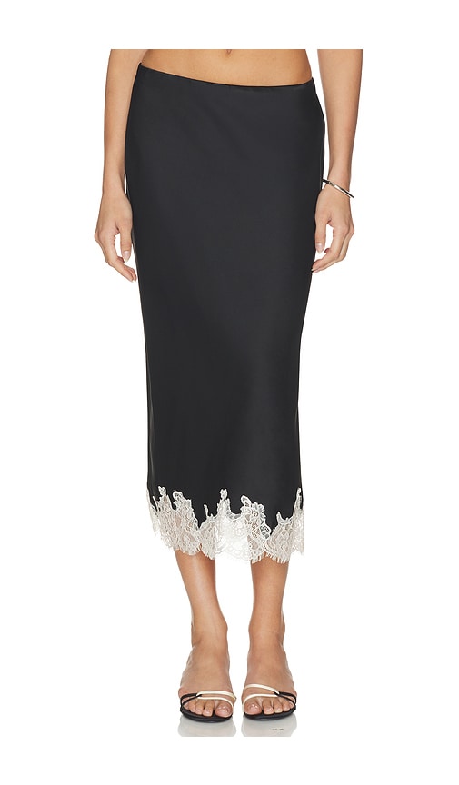 ASTR the Label Blossom Skirt in Black. - size L (also in M, S)