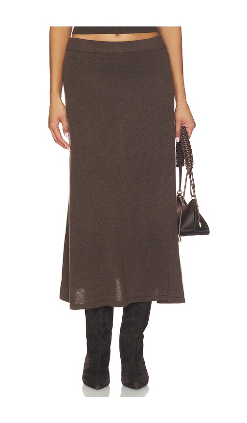 Deora Sweater Skirt by Astr The Label in Chocolate