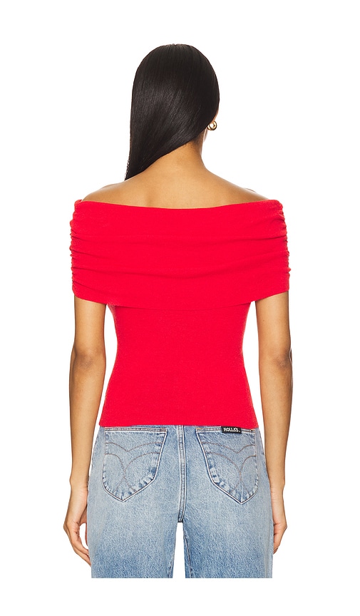  Astr The Label Schulterfreies Oberteil Top In Red. Größe L. Also In Xs. 