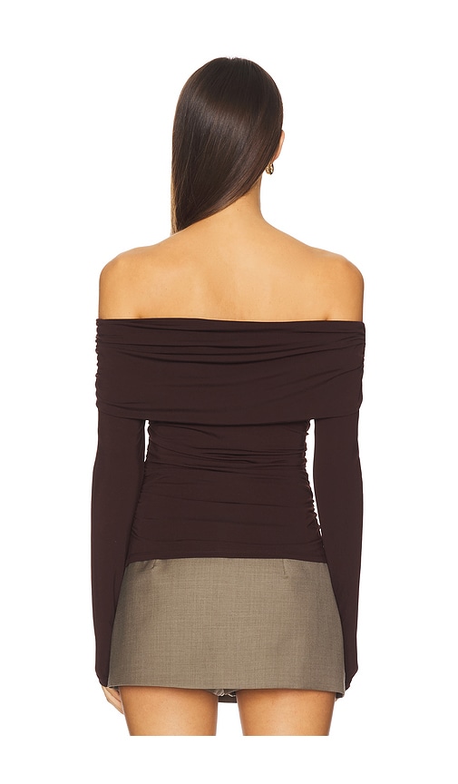  Astr The Label Schulterfreies Top Datia In Brown. Größe Xs. Also In S, M, L. 