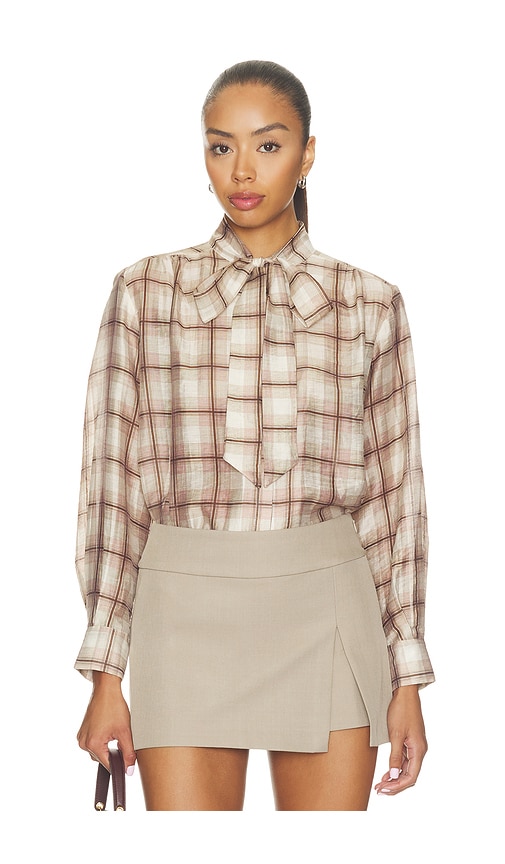 ASTR the Label Mabry Top in Brown. - size L (also in M, S, XL, XS)