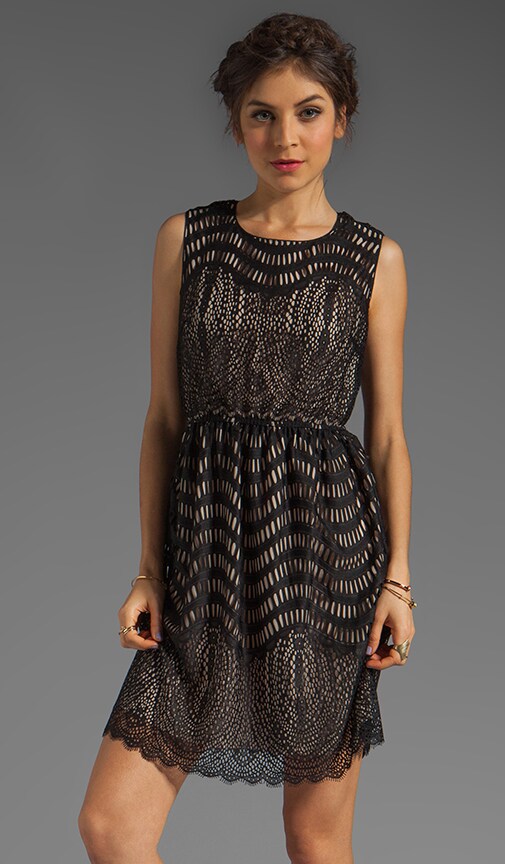 Wavy Scallop Lace Tank Dress