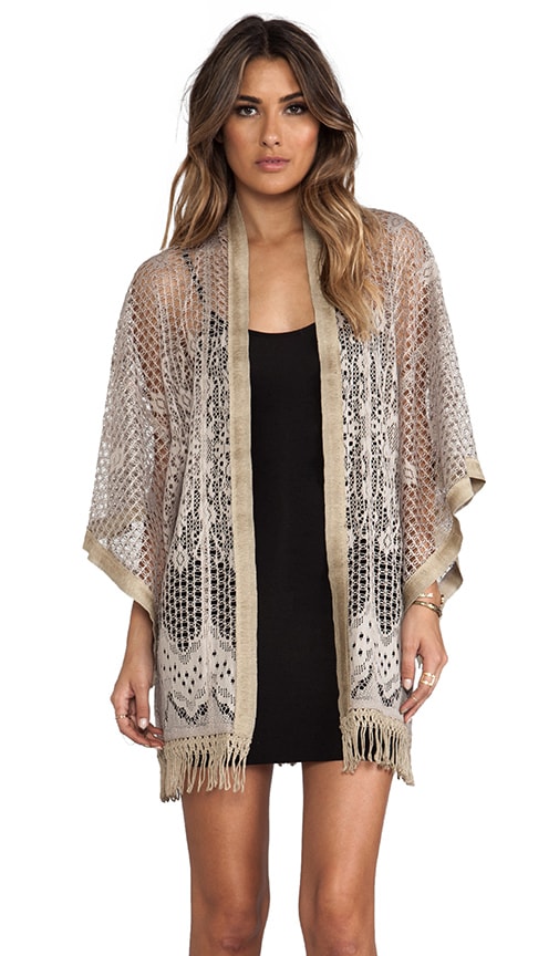 Wild Rose Crochet Lace Kimono