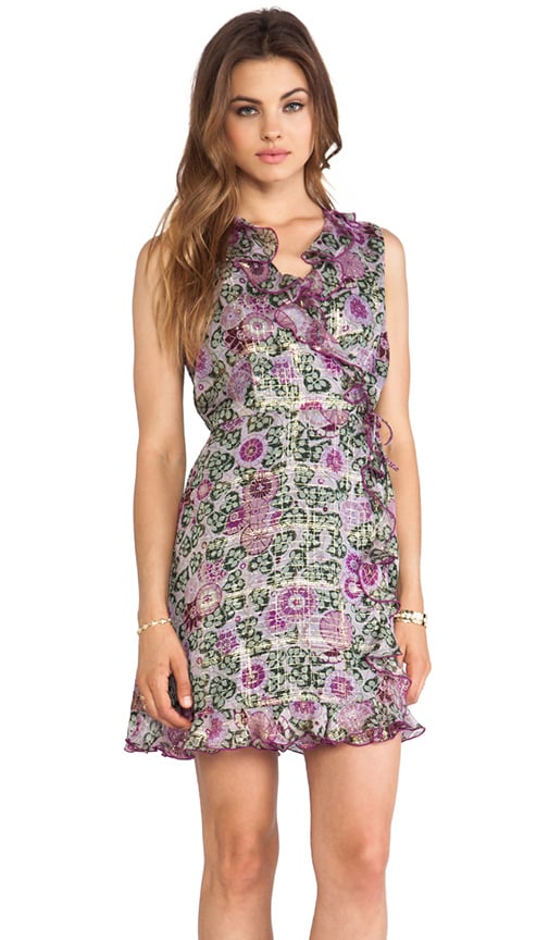 Sunflowers Print V Neck Dress