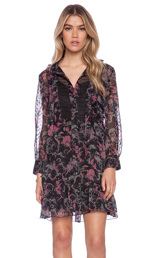 Rococco Pavillions Print Shirt Dress