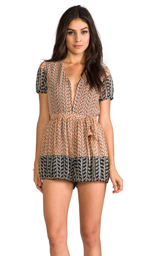 Parrot Print Chiffon Romper