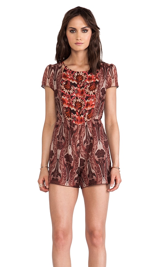 Zig Zag Bouquet Print Romper