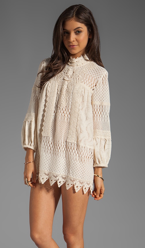 Pinwheel Mixed Lace Tunic
