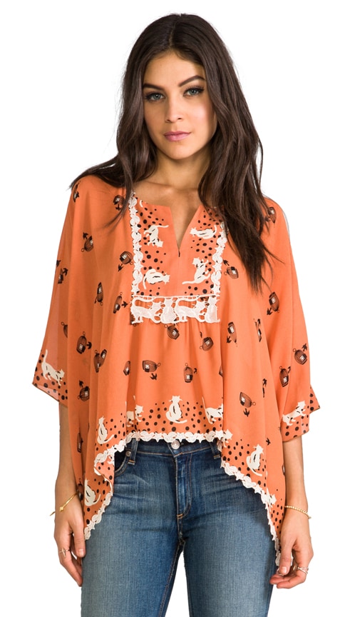 Cat and Birdcage Blouse