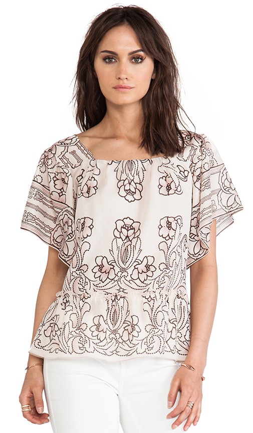 Lily Border Print Blouse