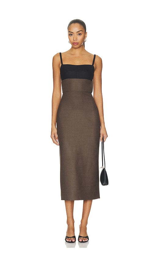 Amir Taghi Samantha Dress in Brown. - size 0 (also in 2, 6, 8)