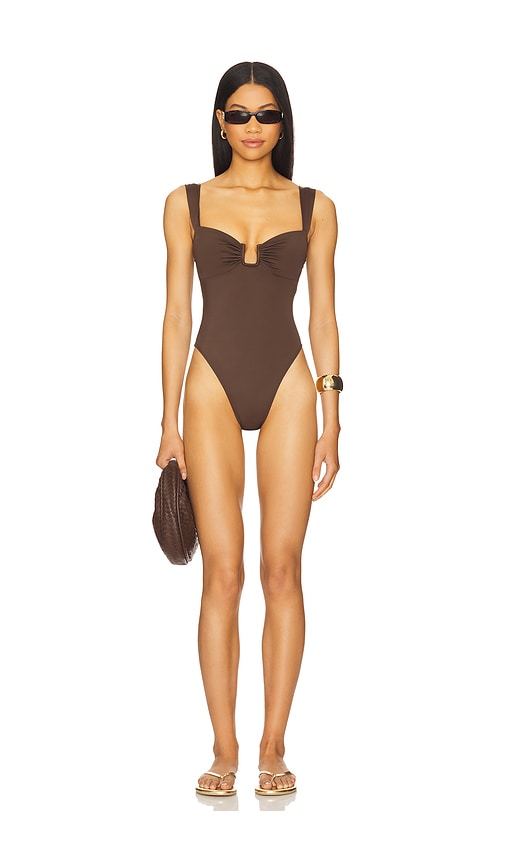Cannes One Piece Swimsuit in Brown. - size XL (also in L, S, XXL)