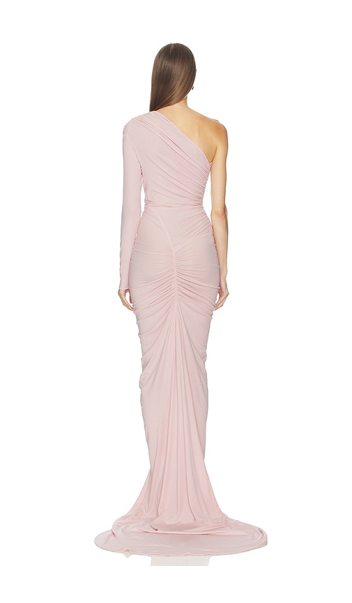  Atlein Einärmeliges, Gerafftes Kleid In Blush. Größe 34/0. Also In 40/6. 