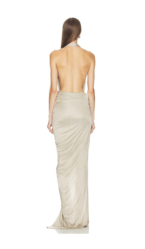  Atlein Offenes Drapiertes Kleid In Beige. Größe 34/0. Also In 36/2, 38/4, 40/6. 