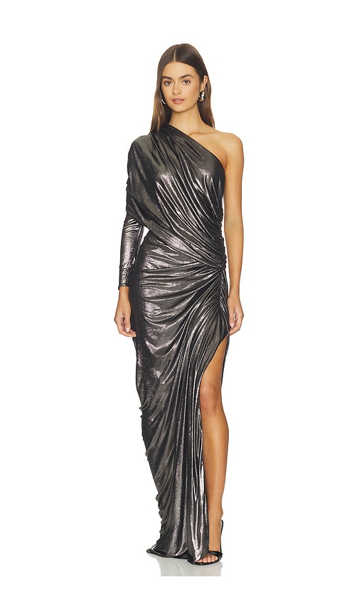 Atlein One Sleeve Draped Gown