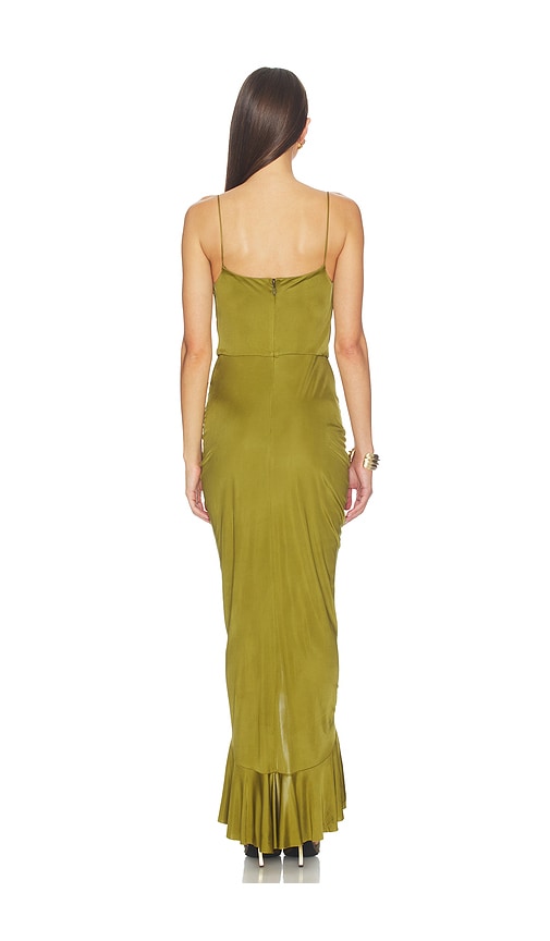  Atlein Langes Trägerkleid In Green. Größe 34. Also In 36, 38. 