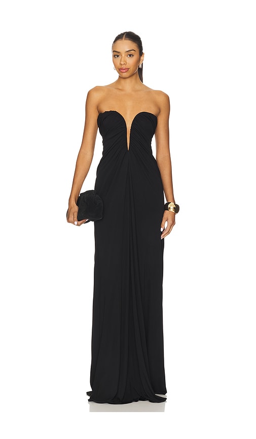Bustier Ruched Gown in . - size 36 (also in 40) - Atlein - Modalova