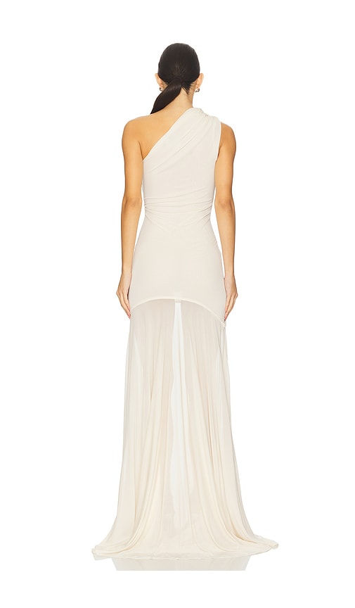  Atlein Asymmetrisch Drapiertes ärmelloses Kleid In Ivory. Größe 34. Also In 36, 38, 40. 