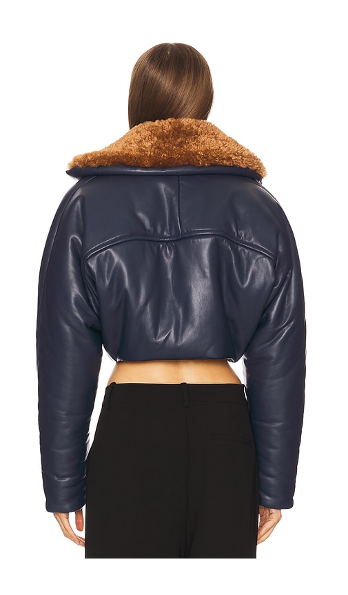  Atlein Cropped Aviator Jacket In Navy. Size S. Also In Xs. 