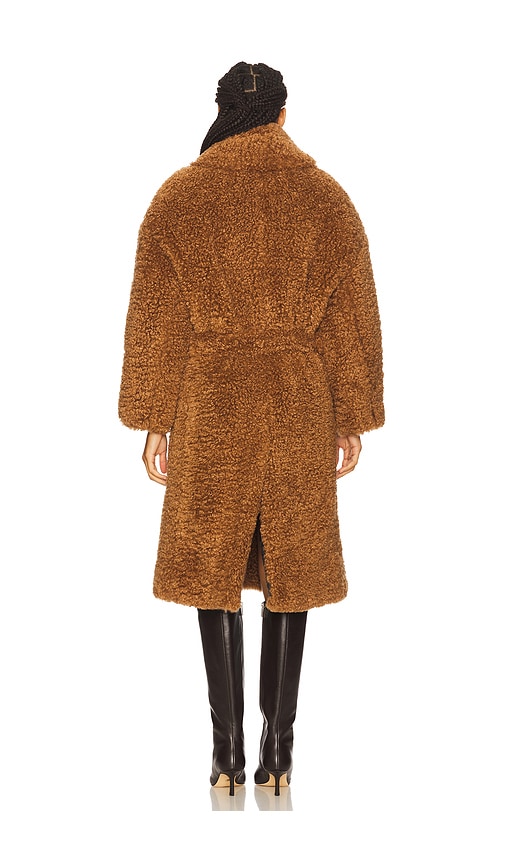  Atlein Long Teddy Wrap Coat In Brown. Size S. Also In Xs, M, L. 