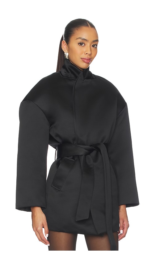 Atlein Mini Belted Coat In Black