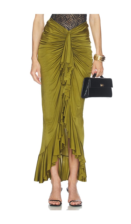 Atlein Ruffle Long Skirt