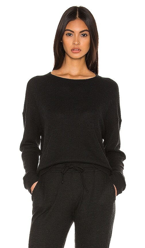 Waffle Crew Neck Top