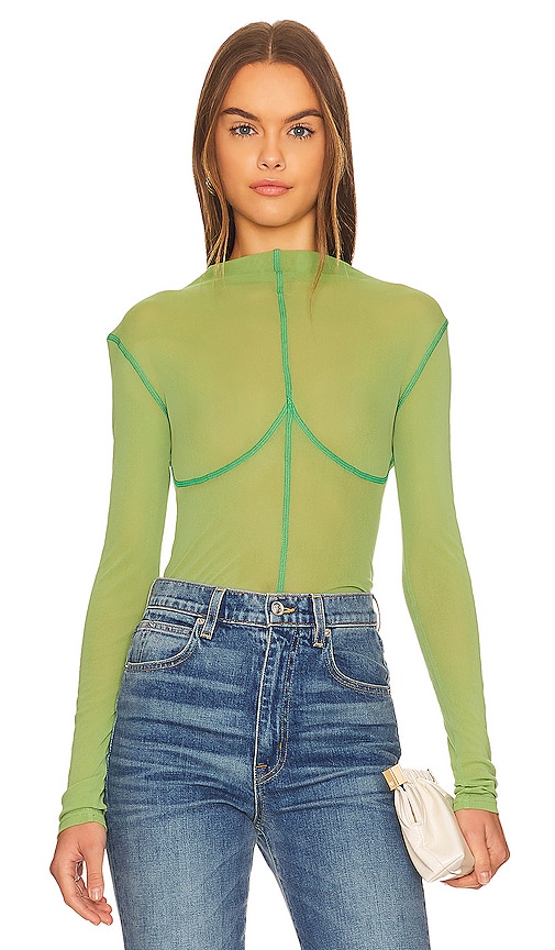 Atoir x Lara Worthington Mesh Top in Grass Green