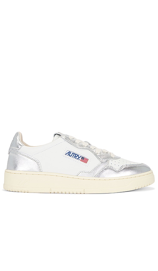 Autry Medalist Low in White & Silver