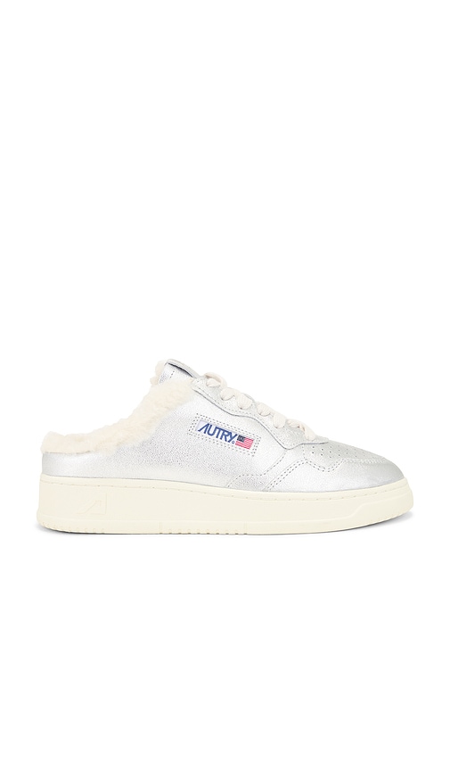 Autry Mule Sneaker in Silver
