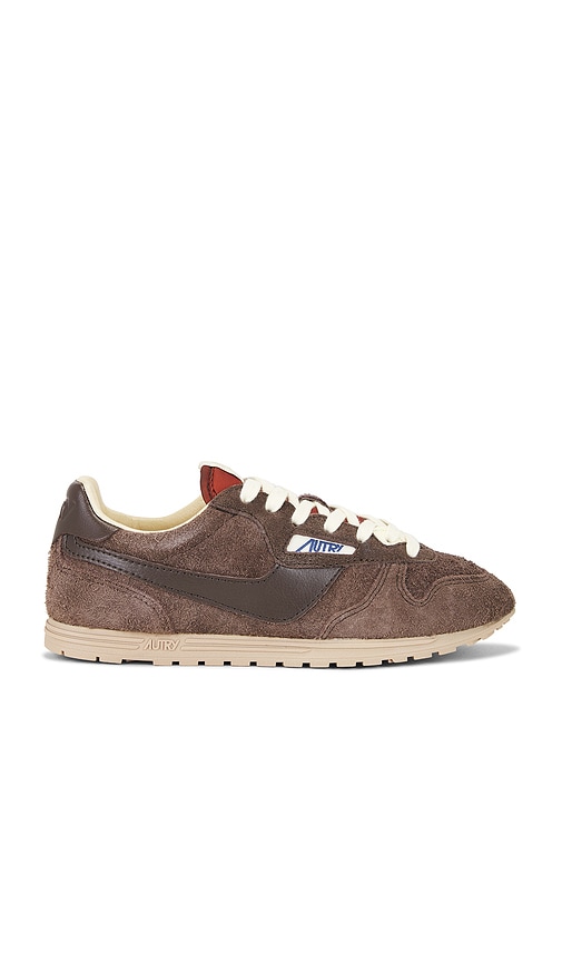 Autry Windspin Tonal Sneakers In Suede And Leather In Brown