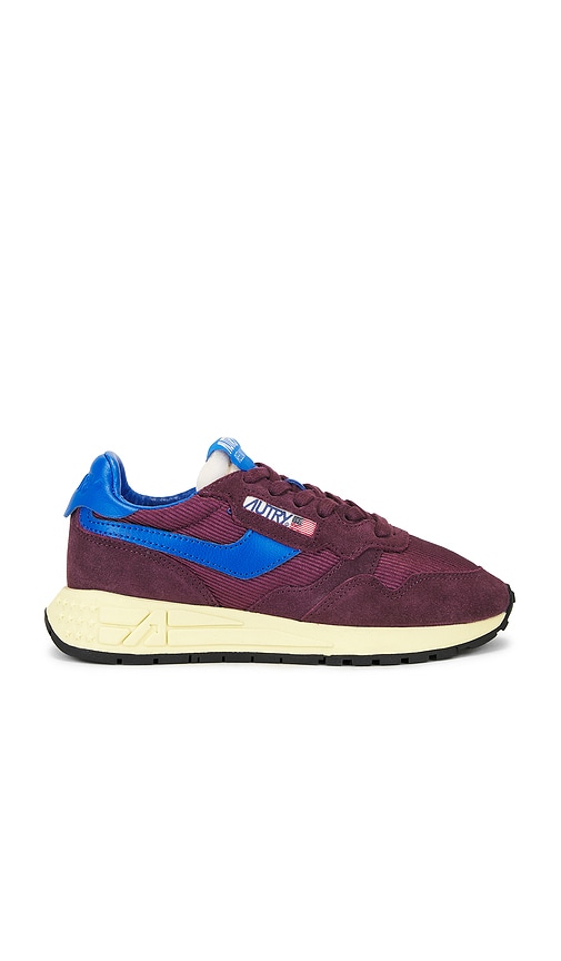 Autry Reelwind Low Sneaker In Burgundy