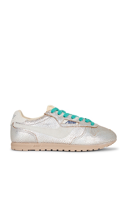 Autry Windspin Low Sneaker in Metallic Silver. - size 37 (also in 38, 39, 40, 41)