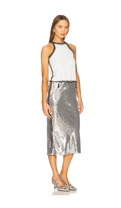 Attico Sequin-embellished Midi Dress In Multicolor