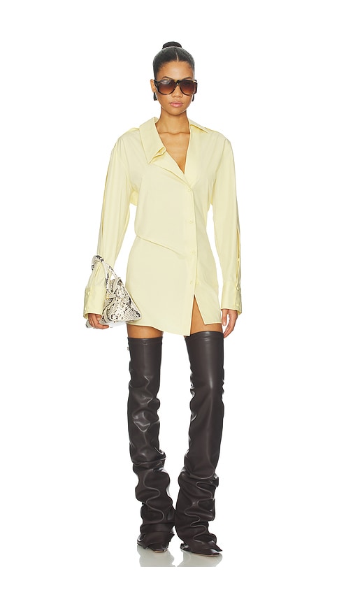 THE ATTICO Asymmetrical Shirt Mini Dress