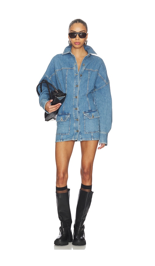 THE ATTICO Denim Shirt Mini Dress