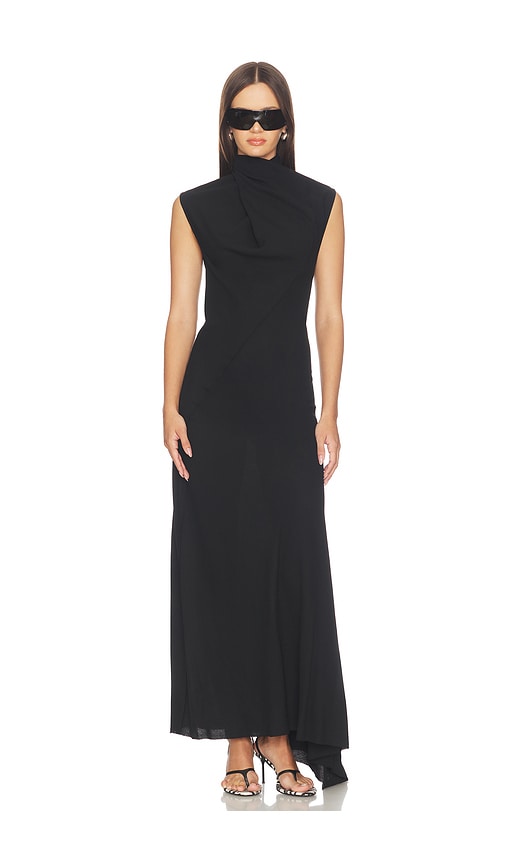 THE ATTICO Turtleneck Midi Dress in Black. - size 40 (also in 42)