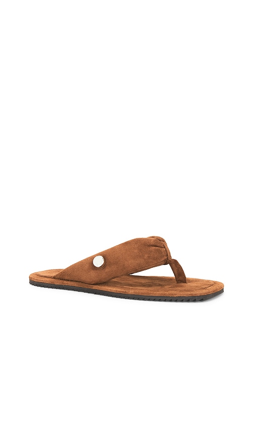 Attico Indie Flat Thong Sandal In Brown