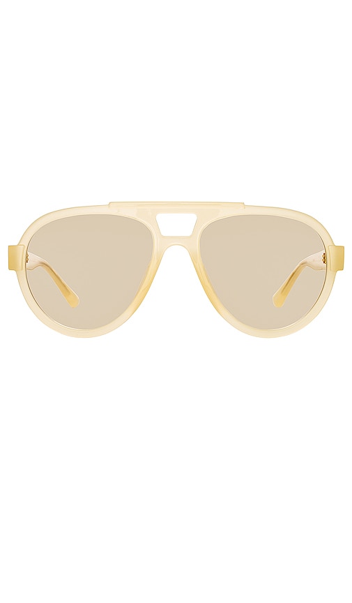 Attico X Linda Farrow Jurgen Sunglasses In 黄色、金色