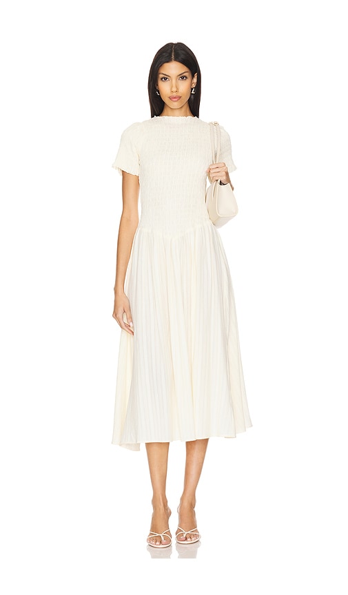 Apres Studio Ruched Marta Dress in Butter