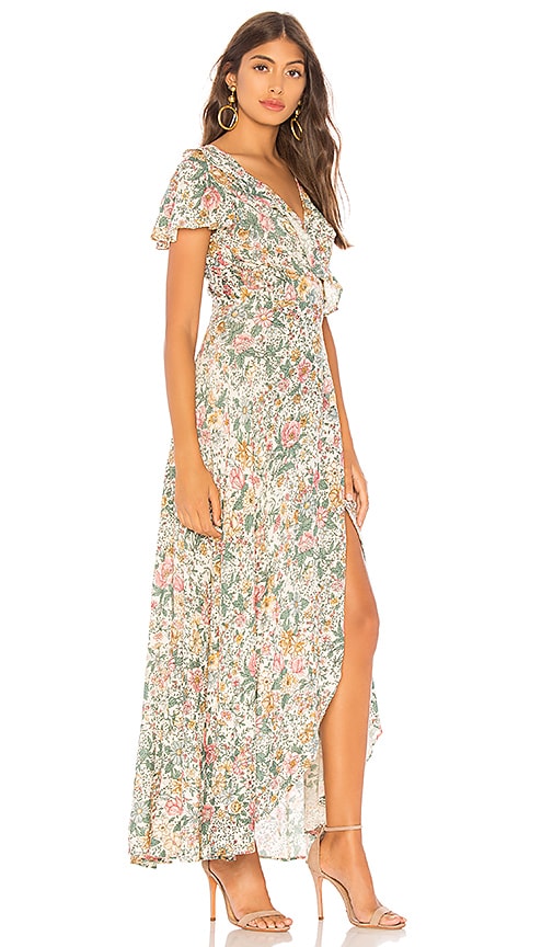 auguste daisy love wrap maxi dress