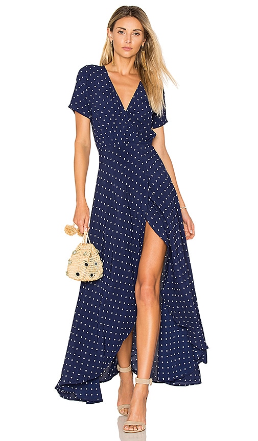 AUGUSTE Lily Wrap Maxi Dress Classic 
