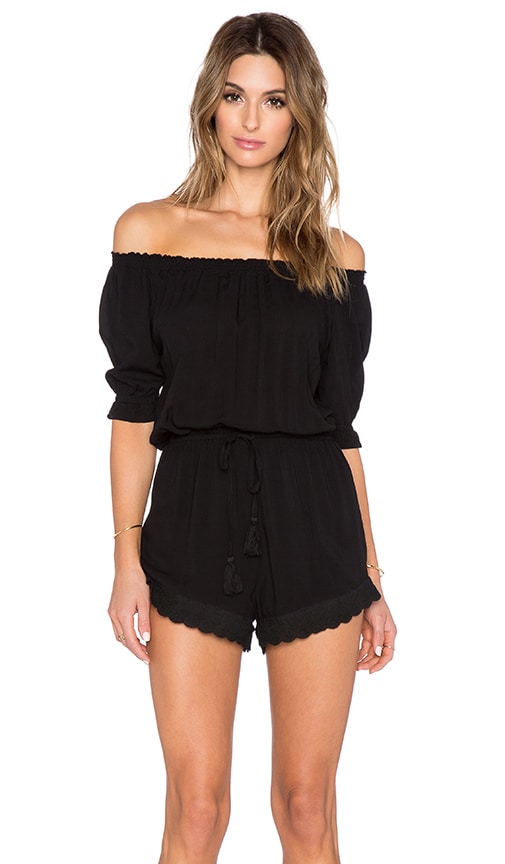 AUGUSTE Aloha Romper in Midnight | REVOLVE